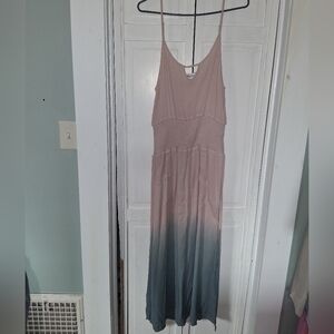 Cbrand Sleeveless Ombre Maxi Dress in Taupe to Slate